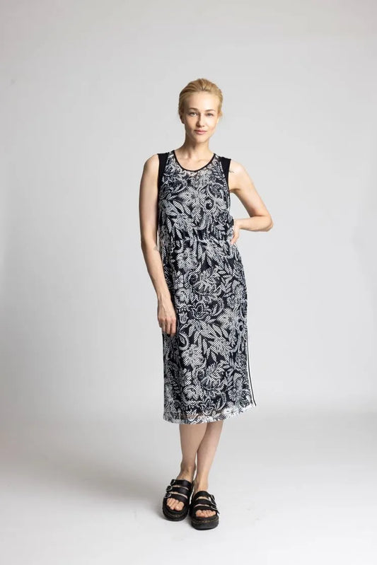 Sani Blu printed net dress 7088