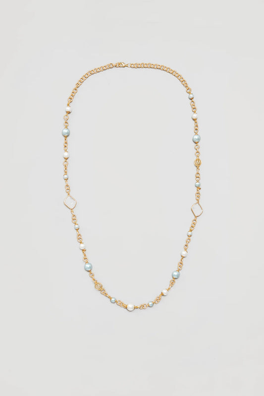 Weill long blue bead necklace 129106