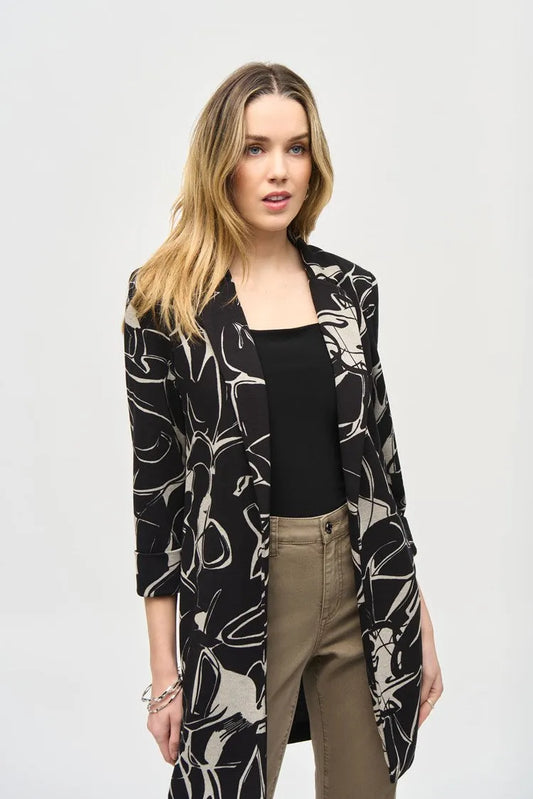 Joseph Ribkoff long print jacket