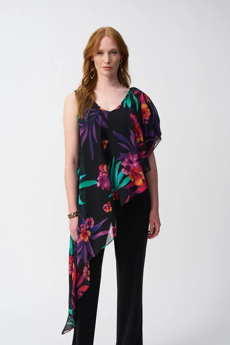 Joseph Ribkoff chiffon overlay jumpsuit 251152 Jane Young