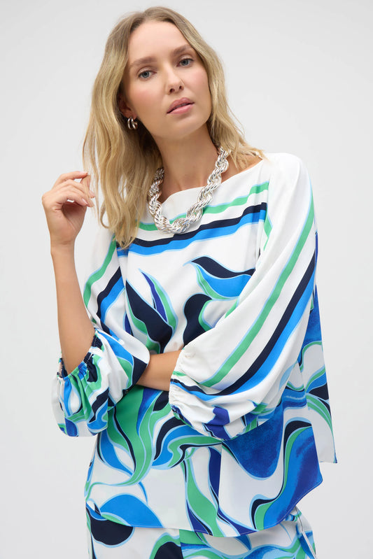 Joseph Ribkoff abstract print top 252085