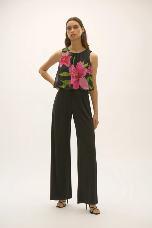 Joseph Ribkoff chiffon wide leg jumpsuit 252704
