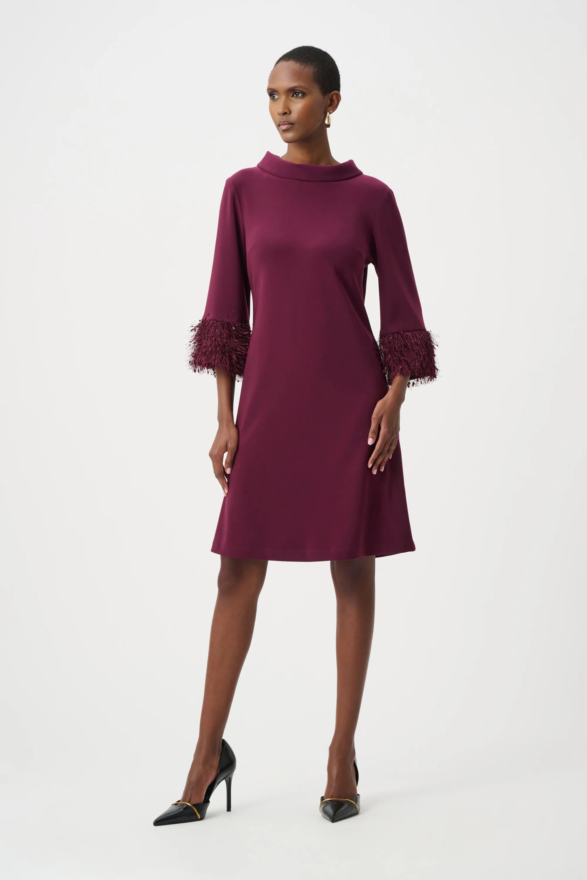 Joseph Ribkoff Berry Silky Knit A-Line Dress 253054 - Jane Young