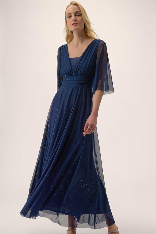 Joseph Ribkoff sparkle mesh long dress 254723