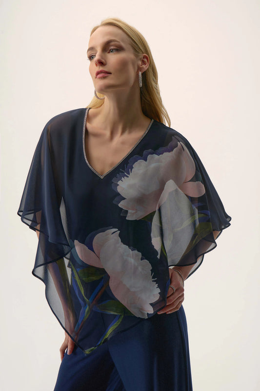 Joseph Ribkoff floral print poncho top 254731