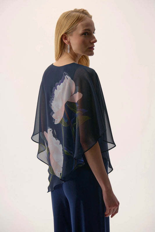 Joseph Ribkoff floral print poncho top 254731