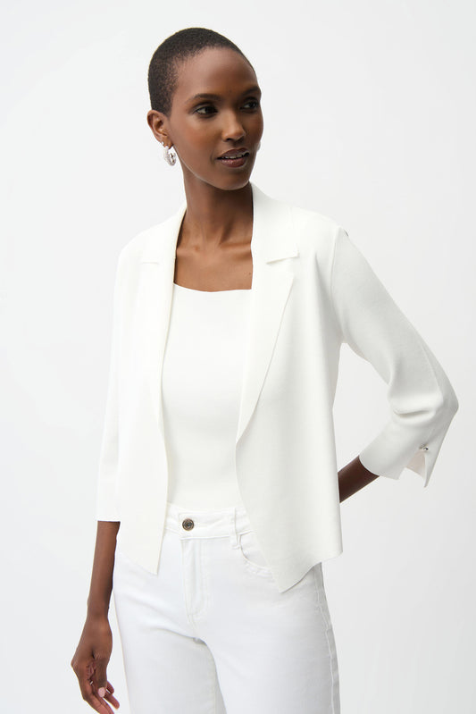 Joseph Ribkoff Vanilla Viscose Blend Open-Front Cardigan 261920