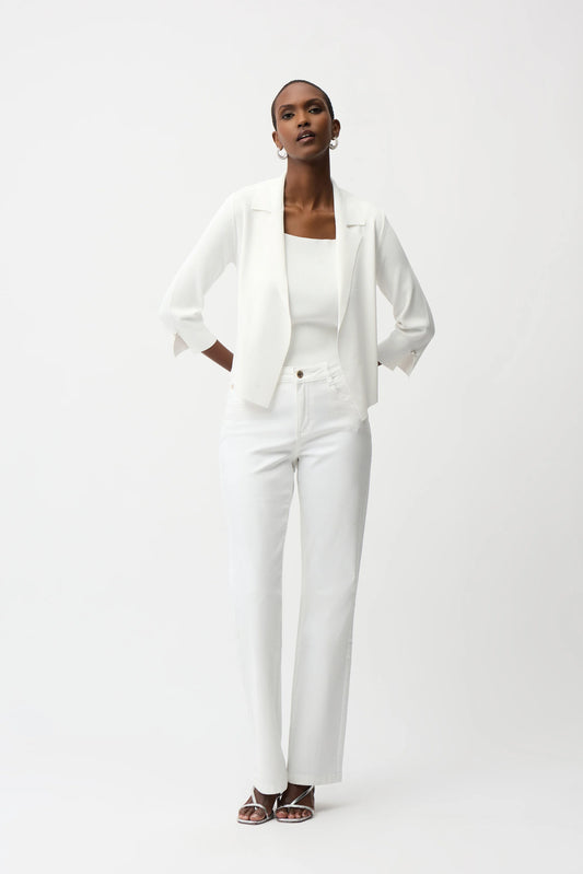 Joseph Ribkoff Vanilla Viscose Blend Open-Front Cardigan 261920