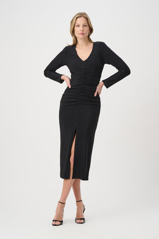 Joseph Ribkoff Black Sparkle Knit Sheath Dress