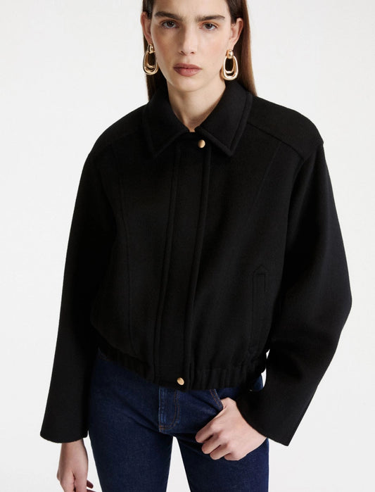 Marella Black Pure Wool Double-Faced Jacket