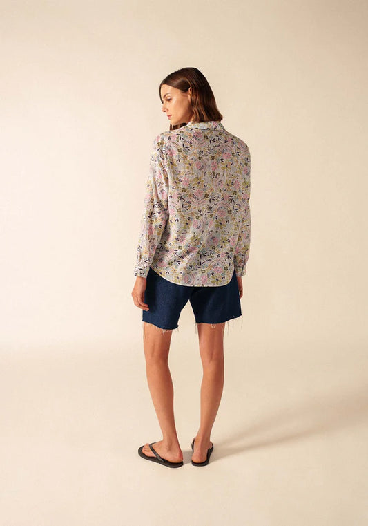 Saint James Floral Print Long Sleeves Cotton Shirt JEANNE ML 3213