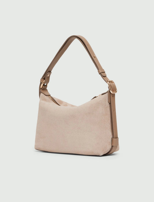 Marella Turtledove Compact Suede bag MLAPUZZLE