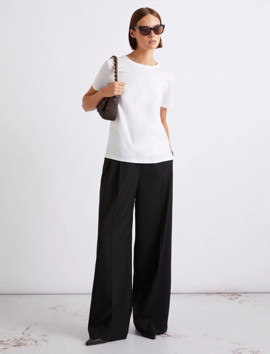 Marella White Pure Cotton Jersey Short Sleeve T-Shirt MLLVISTA