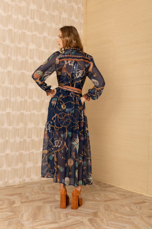 Hale Bob maxi shirt dress 55KH642A