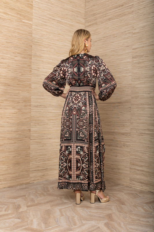 Hale Bob Black Amaris Charmeuse Maxi Dress 58AT610A