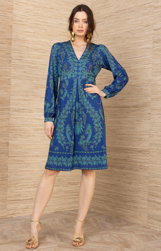 Hale Bob Navy Judith Jersey Dress 59VP670A