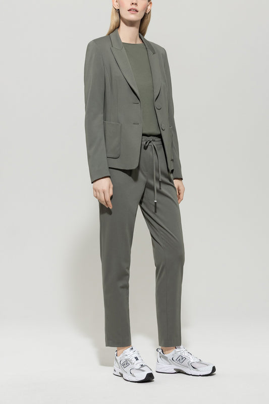 Luisa Cerano tie-waist jersey trouser khaki 628817
