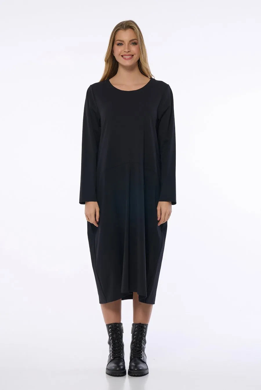 Kokomarina long sleeve loose fitting midi dress Kiku - Jane Young Kokomarina long sleeve loose fitting midi dress Kiku - Jane Young