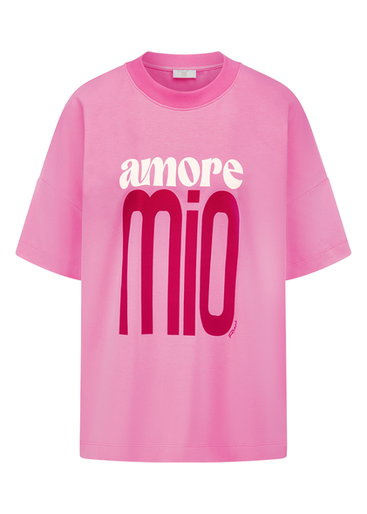 Riani Pink Amore Moi Print Crew Neck T-Shirt 638400