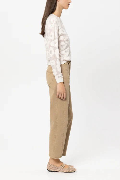 Luisa Cerano Camel Barrel-Leg Denim Trousers 638857