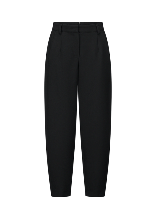 Riani Black Barrel Fit Trousers
