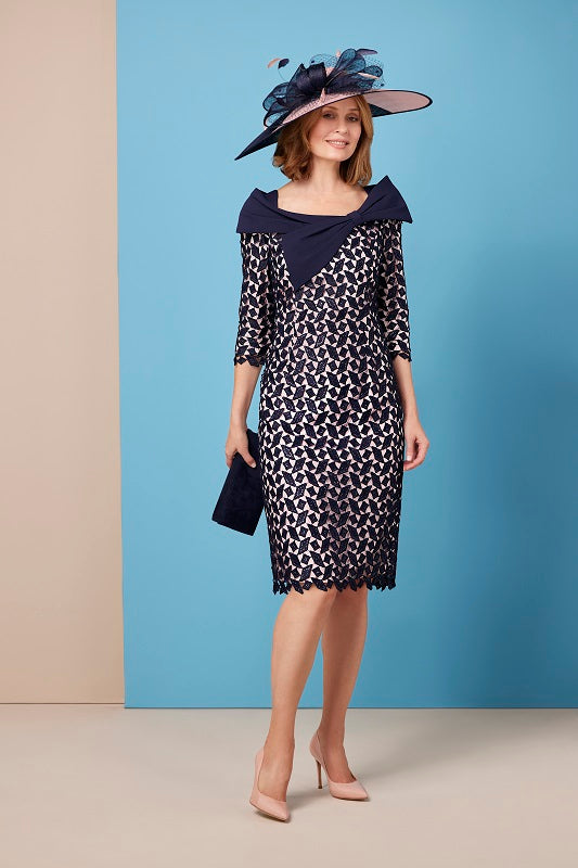Condici Navy & Pink Lemonade Shift Dress