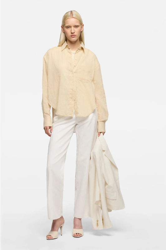 7 For All Mankind White Stovepipe Straight Leg High Waist Jeans 7U4N0X10