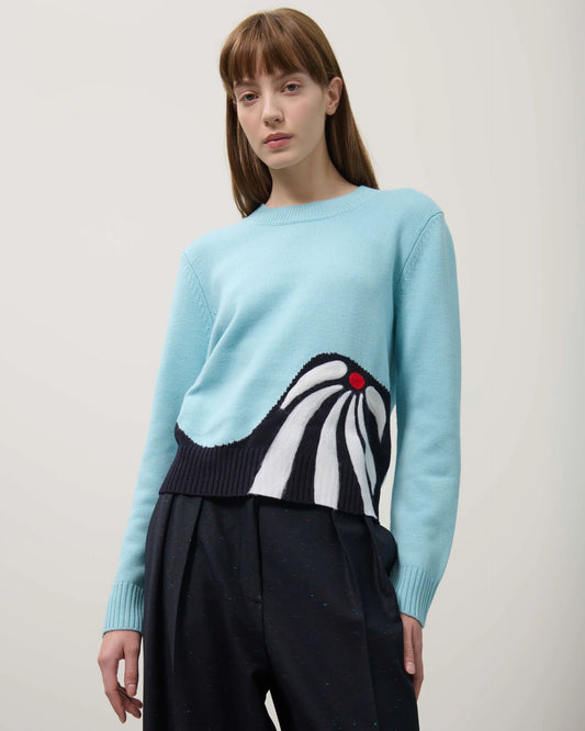Beatrice b embroidered flower sweater 25FA8705