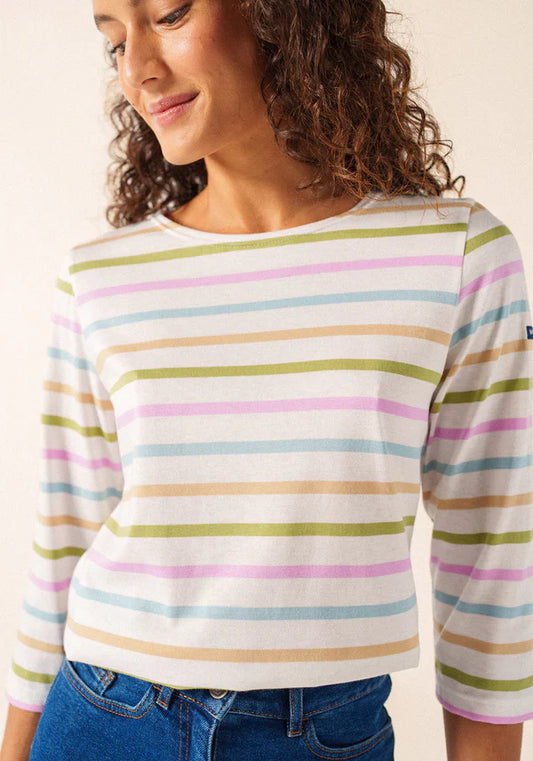 Saint James pink stripe T-shirt.