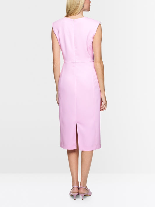 Marc Cain Pink Fitted Dress with Pleat Detail AC21.06 W56