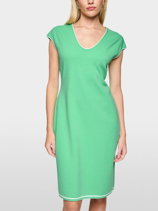 Marc Cain Jade Figure Hugging V Neckline Fine Knit Midi Dress AC21.25 M11
