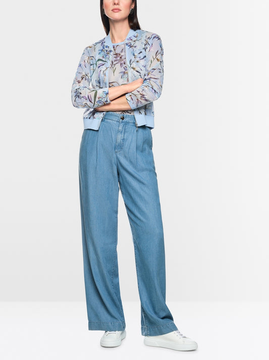 Marc Cain Light Blue Denim Wichita Wide Fit Lyocell Jeans AC82.19 D63