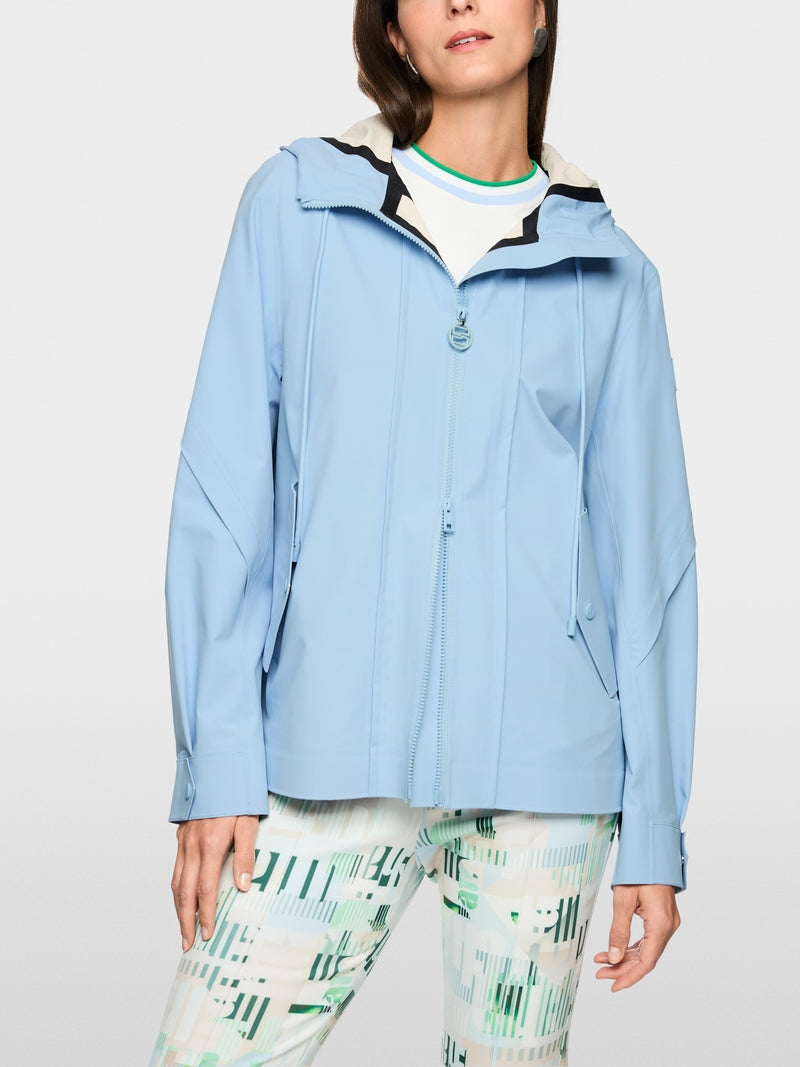 Marc Cain Sports Sky Blue Lightweight Outdoor Jacket with Hood