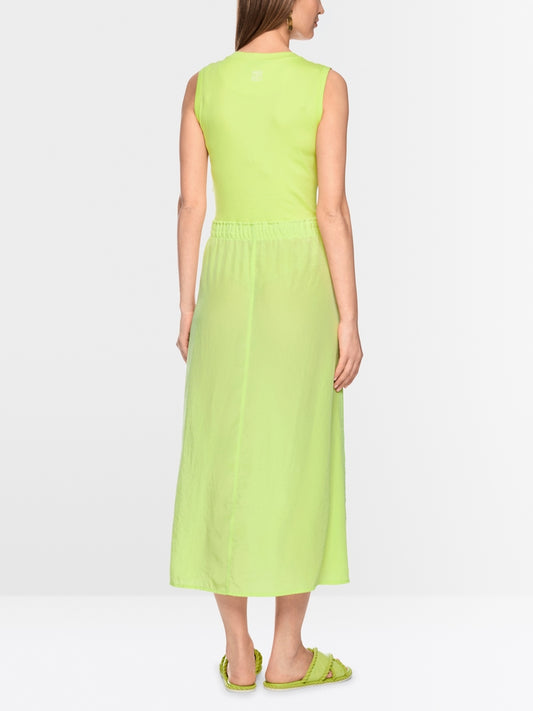 Marc Cain Lime Sleeveless Midi Dress with Drawstring