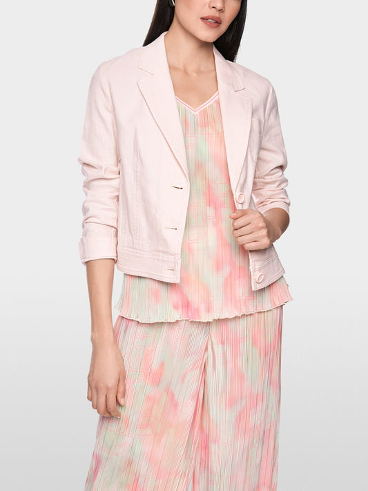 Marc Cain Sports Rose Pink Denim-Style Blazer AS34.14 W30