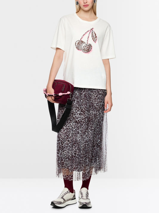 Marc Cain Sports Off-White Cherry Print Crew Neck T-Shirt AS48.21 J27