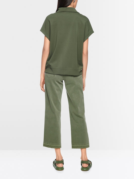 Marc Cain Sports Olive Relaxed Fit Short Sleeve Top AS48.59 J58