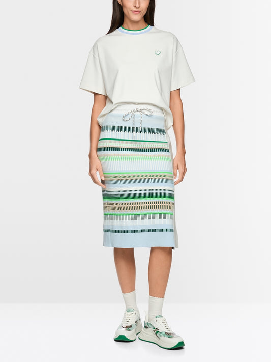Marc Cain Sports Multicoloured Calf-Length Knitted Skirt AS71.07 M17