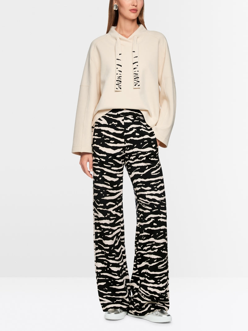 Marc Cain Animal Print Welkom Wide Leg Trousers AS81.13 J03 - Jane