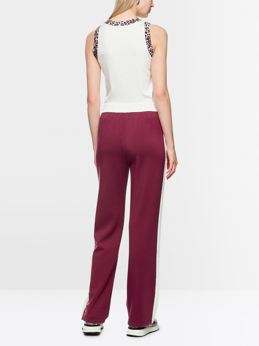 Marc Cain Sports Maroon Pull-On Wide Leg Trousers AS81.15 J06