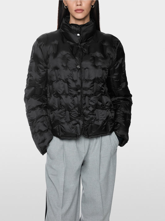 Marc Cain Black Quilted Jacket with Synthetic Down