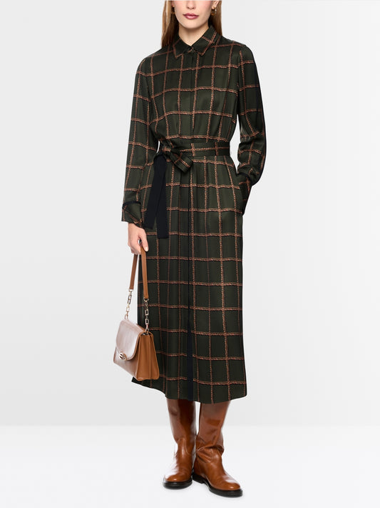 Marc Cain Forest Printed Viscose Dress with Belt