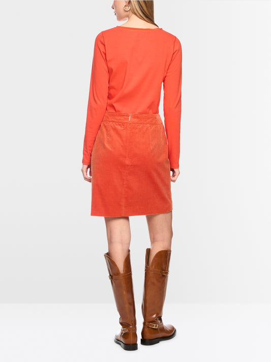 Marc Cain Tigerlily Top with Silk Neck Trim