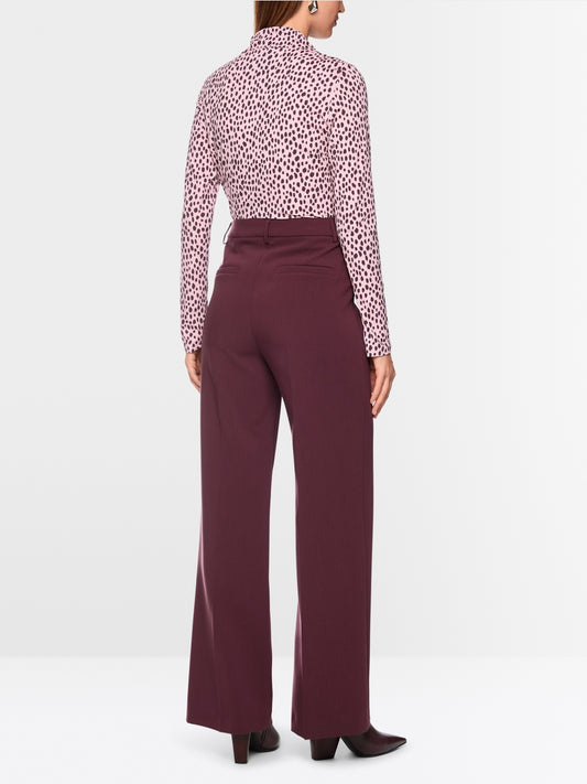 Marc Cain Pink Long-Sleeved Shirt with Polka Dot Print