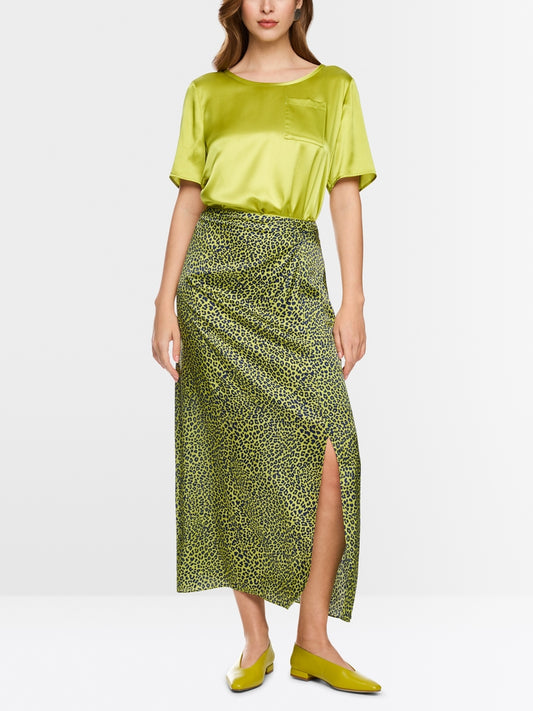 Marc Cain Green Short Sleeve Silk Jersey Top