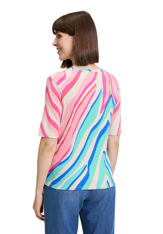 Betty Barclay short sleeve patterned t-shirt 2266 8098