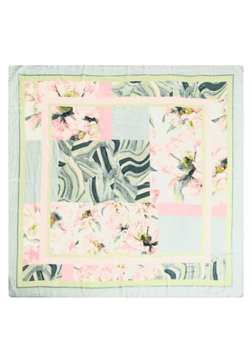 Betty Barclay Mint Floral Print Square Scarf
