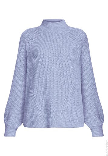 Betty Barclay Blue Lurex Turtleneck Sweater