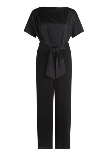 Betty Barclay Black Jumpsuit – Figure-Skimming 7/8 Length with Bateau Neckline