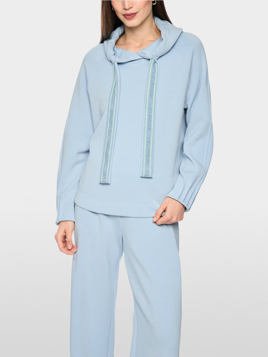 Marc Cain Sports Blue Relaxed Fit Sweatshirt with Hood